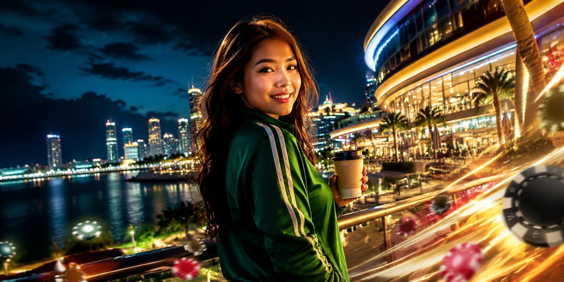 Pemain menggunakan laptop untuk baccarat live casino di malam hari