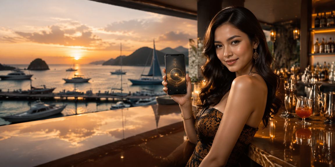 Model menggunakan ponsel untuk mengakses kasino mobile di Indonesia