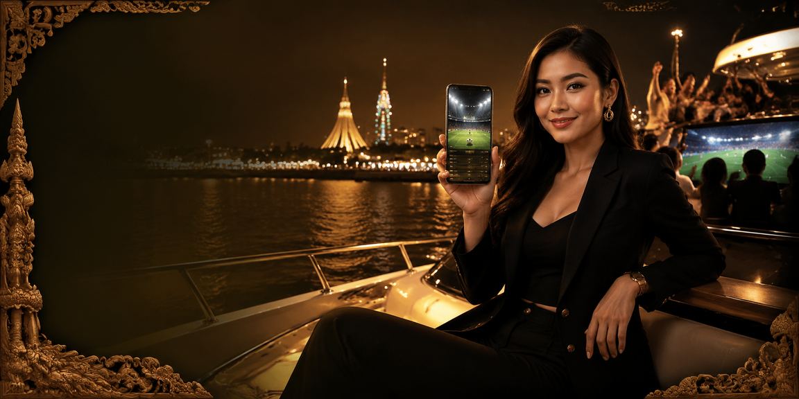 Pemain kasino mobile di tepi pantai menikmati sesi slot jackpot sore hari